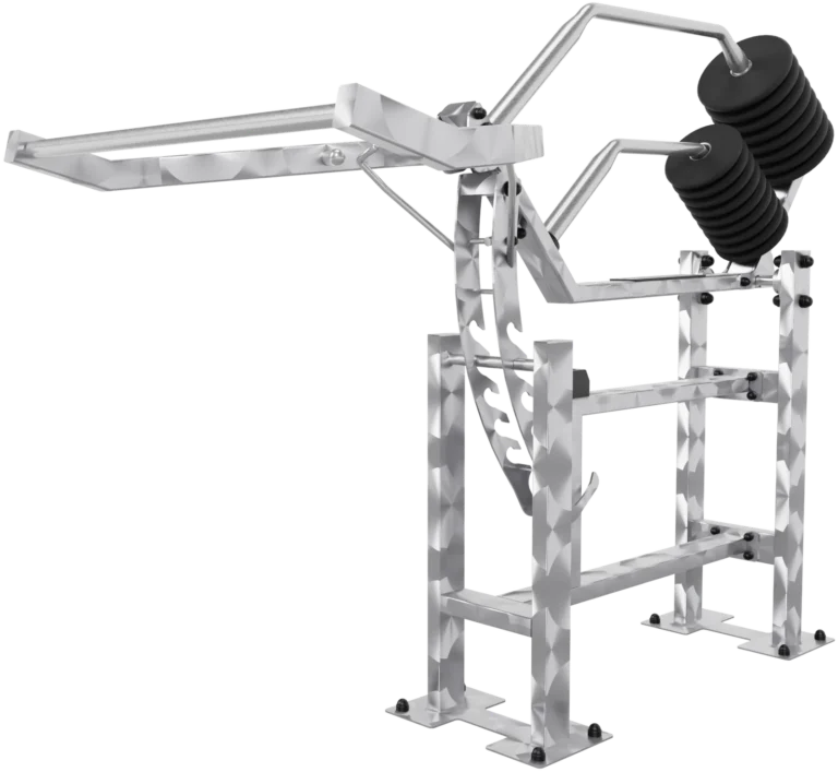 vGYM Squat guidé – appareil de musculation extérieur guidé en acier inoxydable avec disques