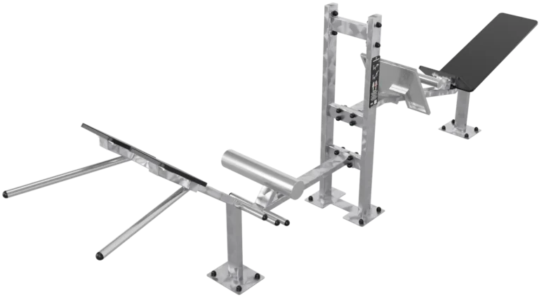 vGYM Cadre de gainage – cadre extérieur en acier inoxydable avec barres et rembourrage pour exercices du tronc