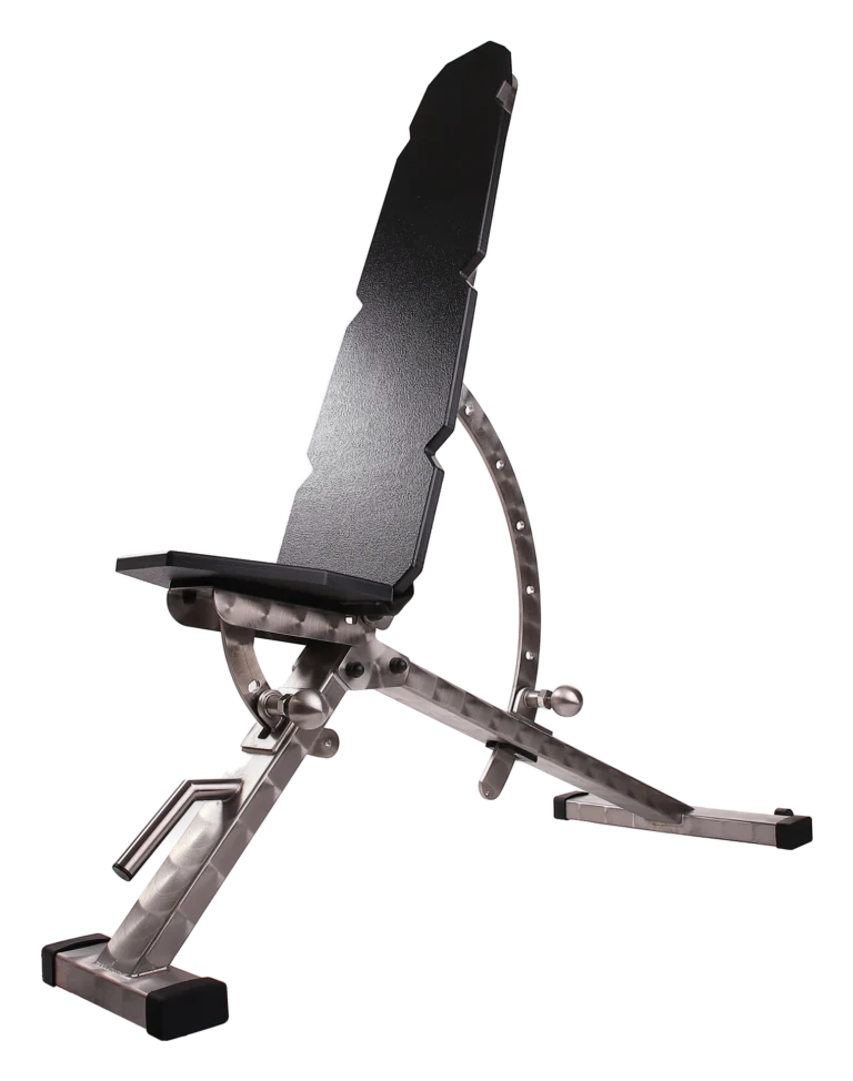 vGYM Banc multi-réglable – banc d’entraînement réglable avec rembourrage noir et cadre galbé