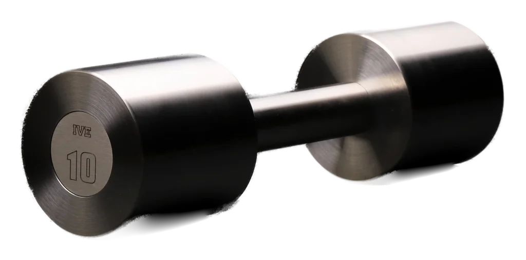 vGYM Manubrio corto in acciaio inox, fatto a mano, su sfondo scuro