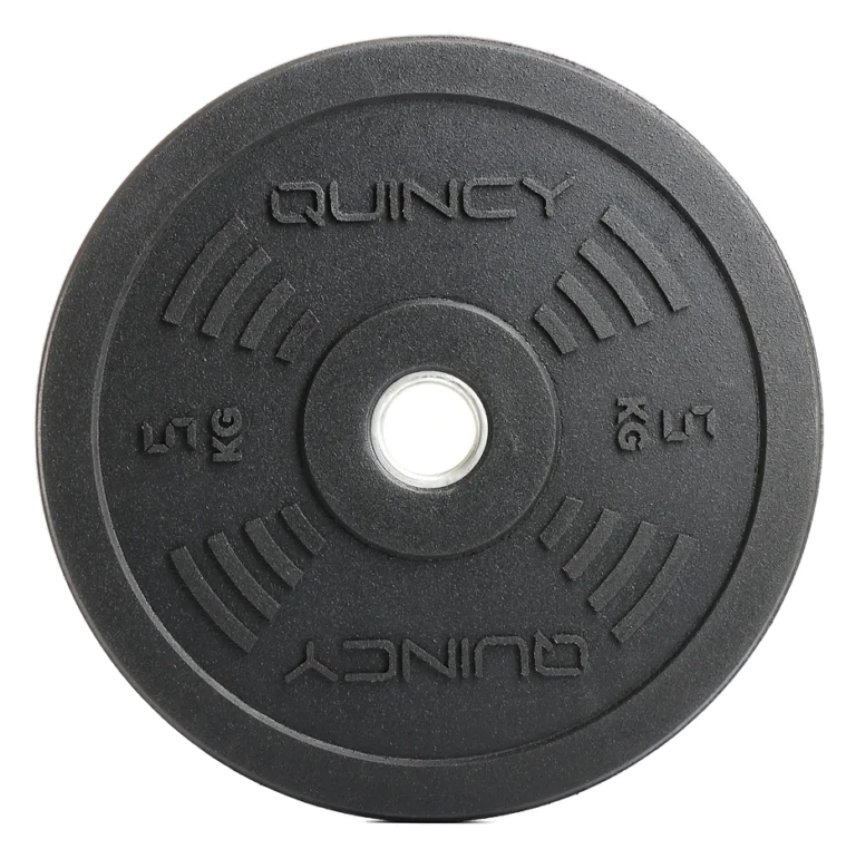 vGYM Disque bumper – disque noir caoutchouté avec trou central