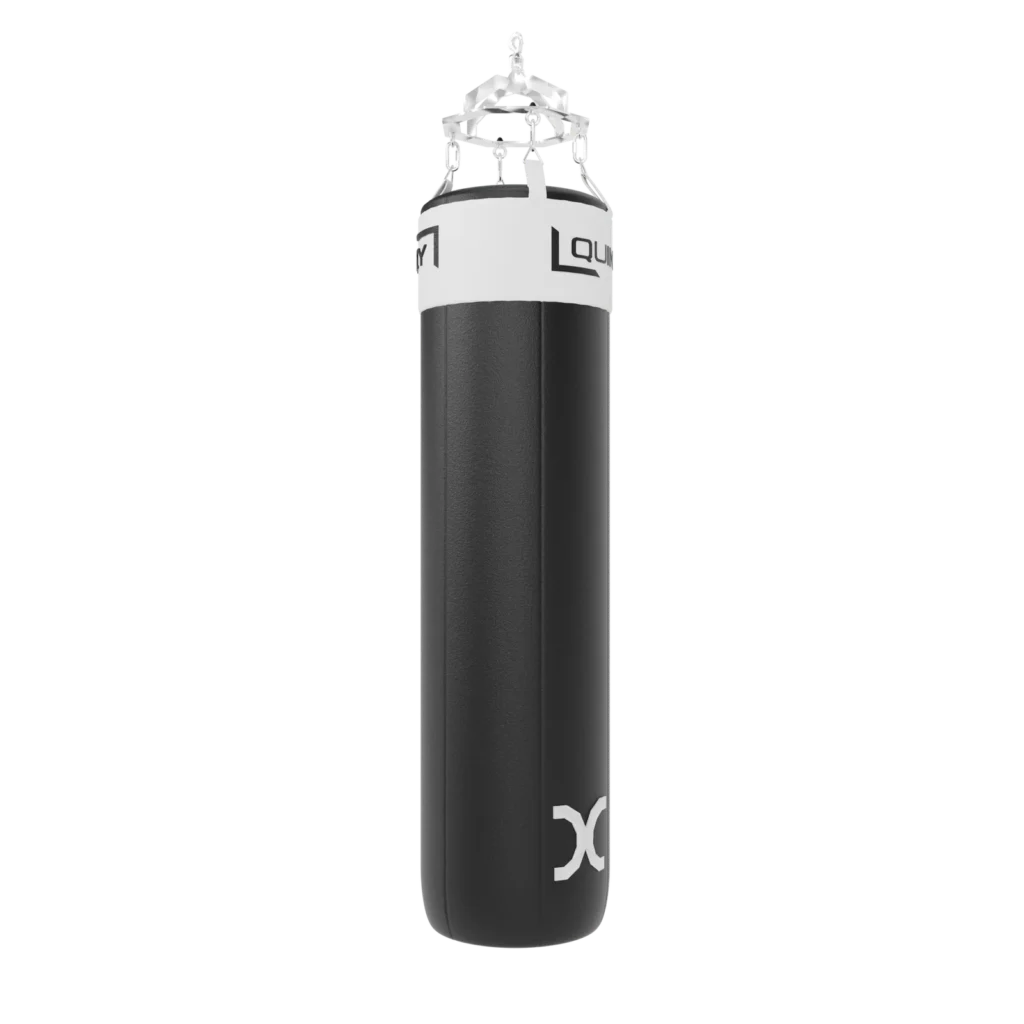 vGYM Sacco da boxe – sacco da boxe nero con sospensione per l'allenamento di pugni